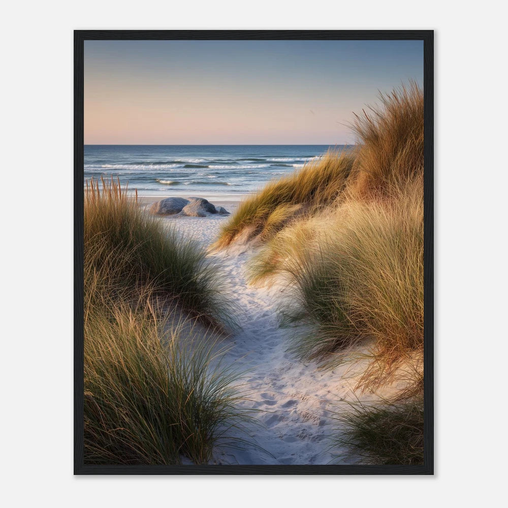Strandtur - Sort Træramme