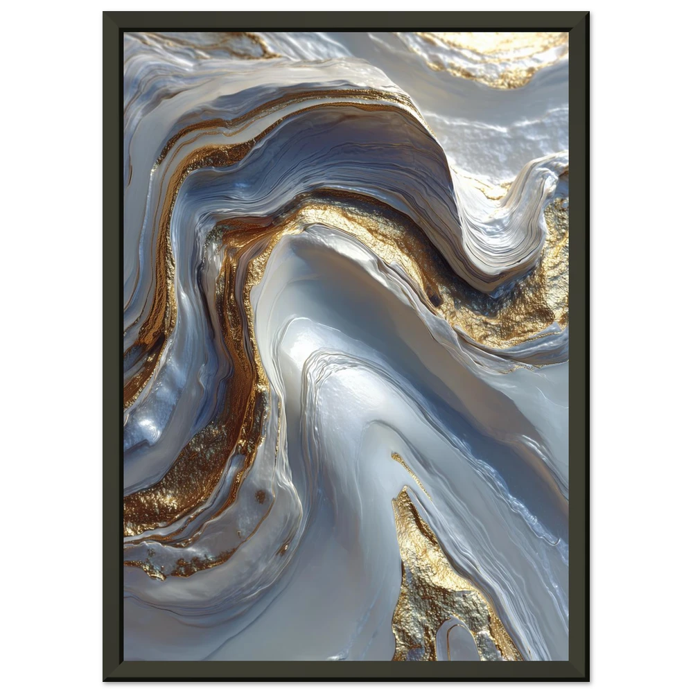 White Gold - Sort Metalramme