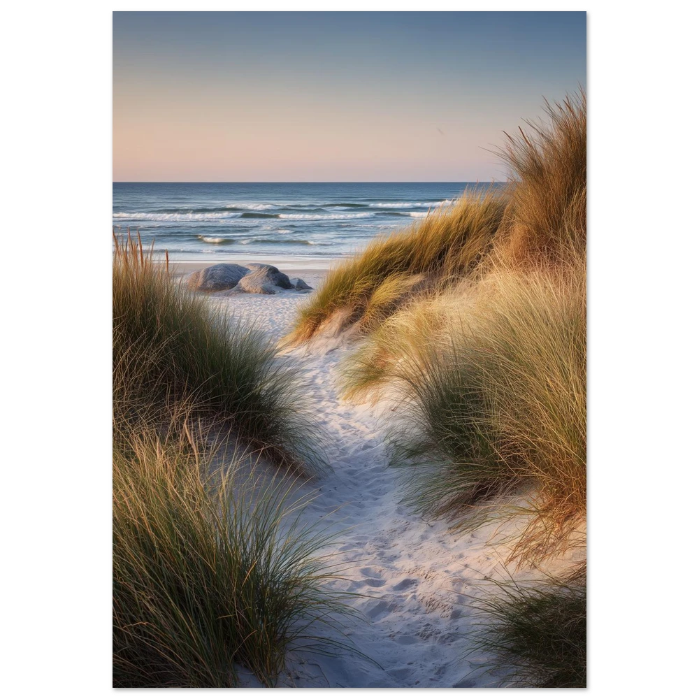 Strandtur - Ren Plakat